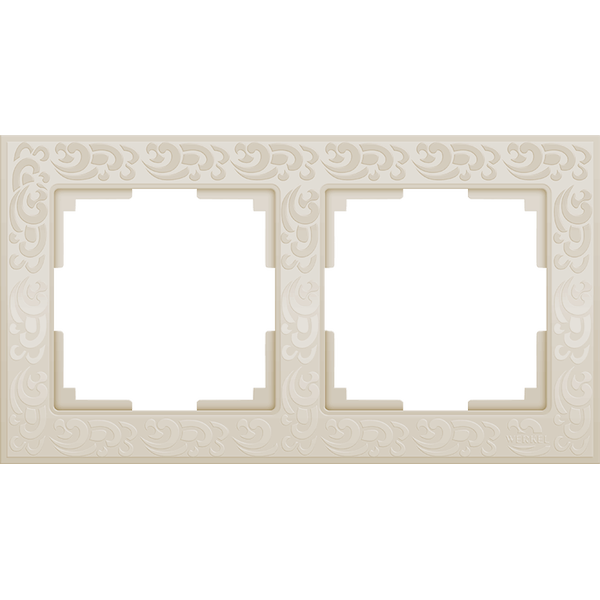 W0022303/ Рамка на 2 поста Flock (слоновая кость)