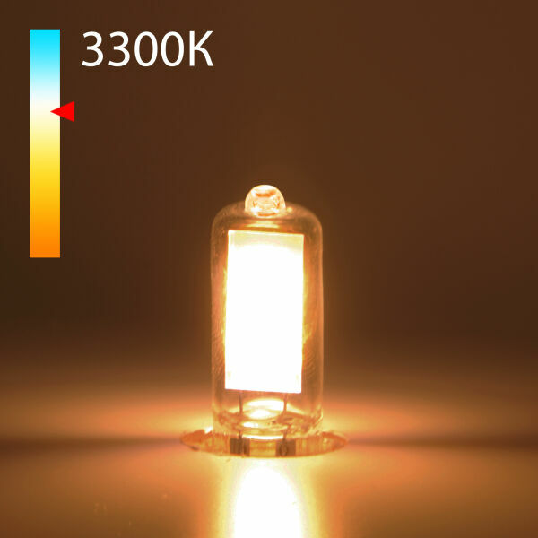 Светодиодная лампа G9 LED 3W 220V 3300K стекло
