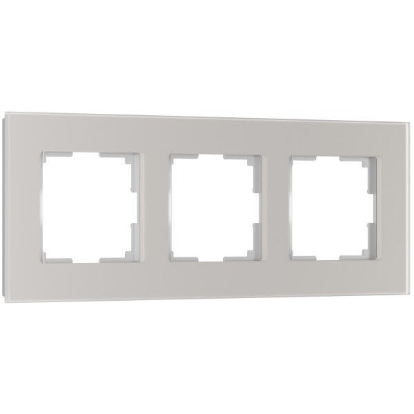 Рамка из стекла на 3 пост Senso дымчатый soft-touch W0033117