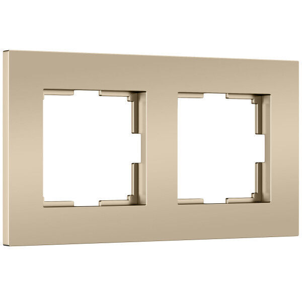 W0022911/ Рамка на 2 поста Slab (шампань софт)