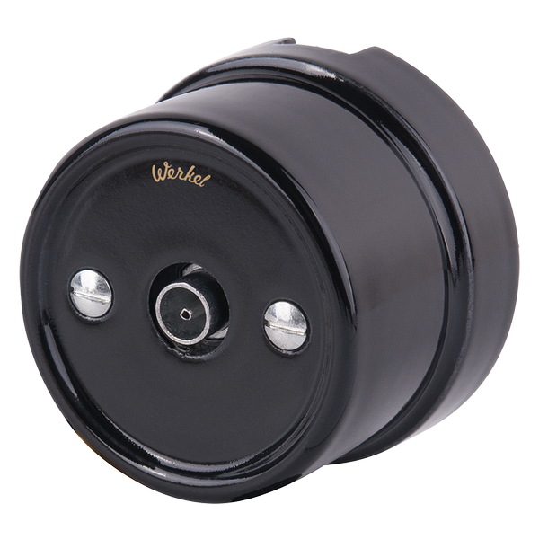 ТВ розетка черный ретро WL18-02-05