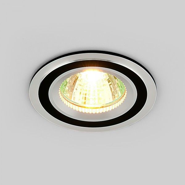 Алюминиевый точечный светильник 5305 MR16 CH/BK хром/черный. Превью 1