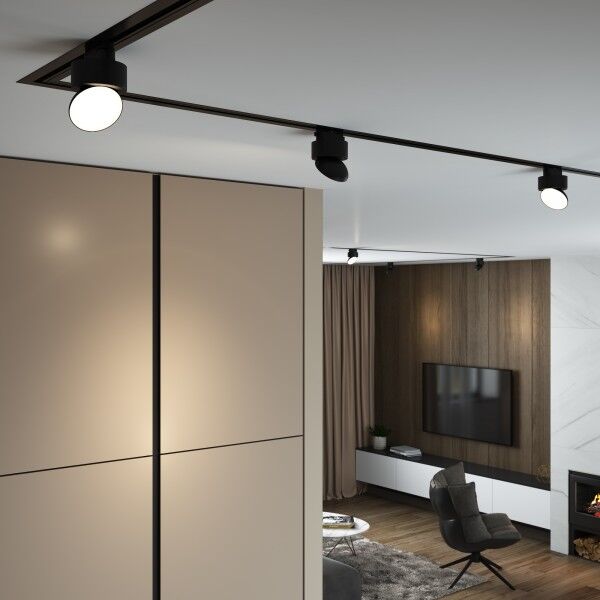 Трековый светильник для однофазного шинопровода Smooth чёрный матовый 10 Вт 4200K 85515/01