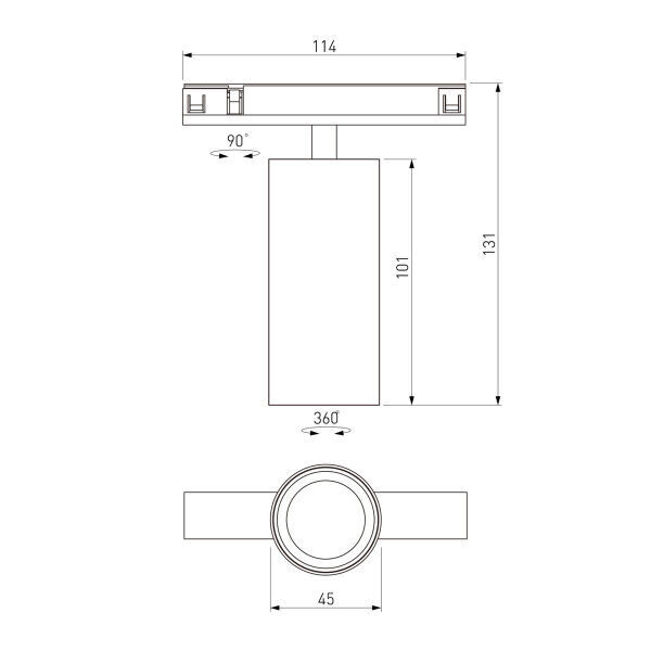 Brass Line Трековый светильник 10W 4000K латунь 85525/01