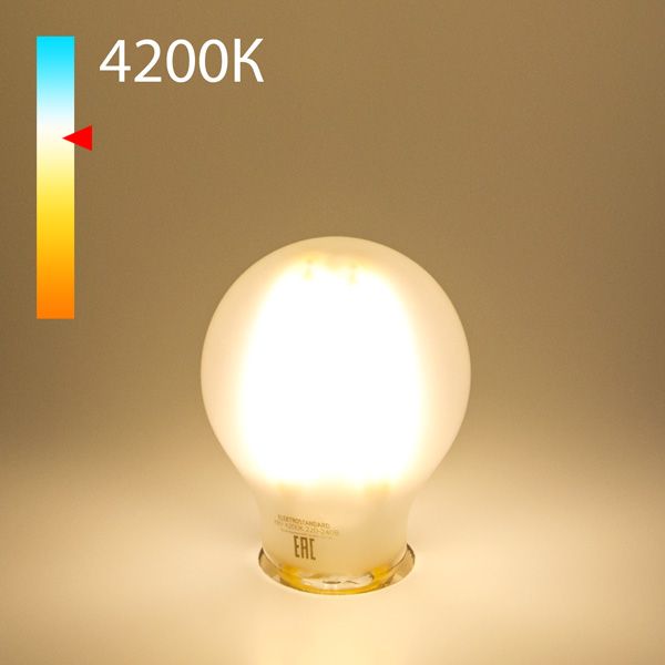 Филаментная светодиодная лампа A60 8W 4200K E27 Classic F 8W 4200K E27. Превью 1