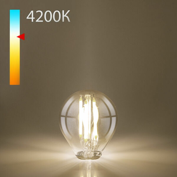Филаментная светодиодная лампа G45 8 Вт 4200K E14 прозрачная