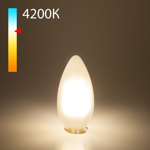 Филаментная светодиодная лампа "Свеча" С35 7W 4200K E14 BLE1410. Превью 1