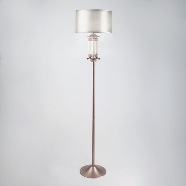 Классический торшер с абажуром 01046/1 сатин-никель