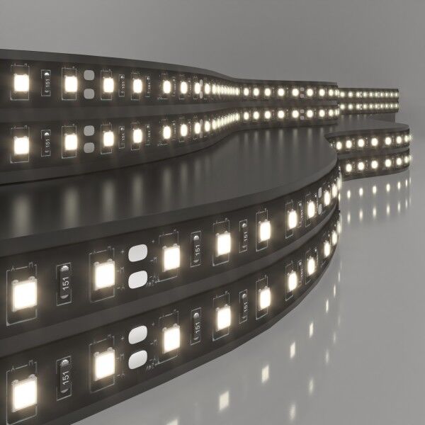 Светодиодная лента 120 Led 9,6&nbsp;Вт IP20, 4200K дневной белый, 5 м 2835 24V 120Led 9,6W IP20 Black