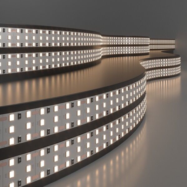 Лента светодиодная 360 LED 26&nbsp;Вт IP20 трехрядная 3300К теплый белый, 5м 2835 24V 360Led 26W IP20