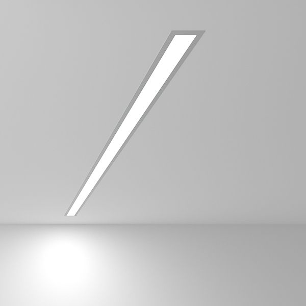 Линейный светодиодный встраиваемый светильник 128см 25Вт 6500К серебряный 101-300-128