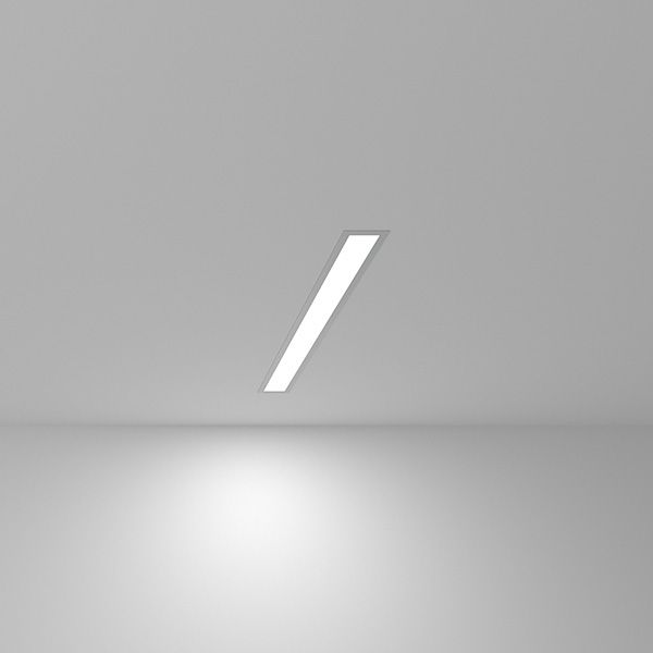 Линейный светодиодный встраиваемый светильник 53см 10Вт 6500К серебряный 101-300-53