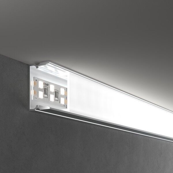 Накладной алюминиевый профиль для LED ленты под ленту до 18,5 мм LL-2-ALP018