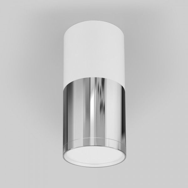 Накладной светодиодный светильник DLR028 6W 4200K белый матовый/хром/хром