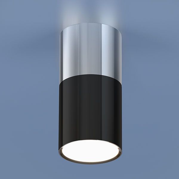 Накладной светодиодный светильник DLR028 6W 4200K хром/черный хром