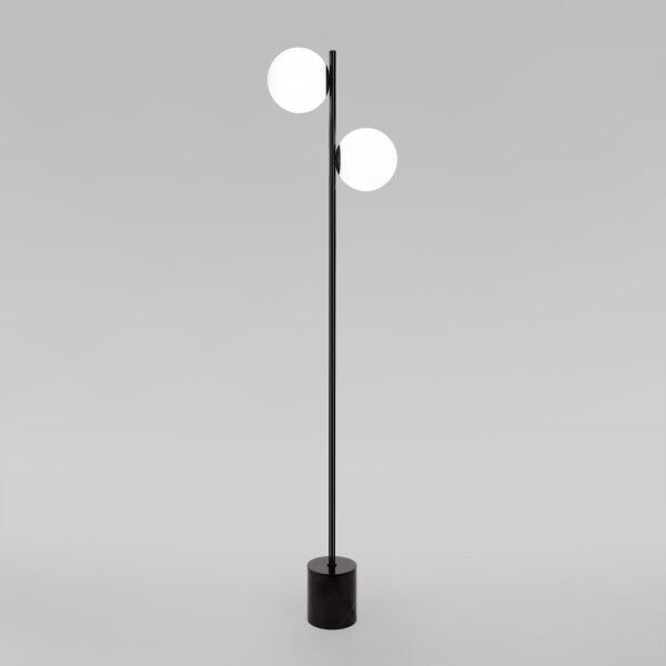 Напольный светильник с мраморным основанием 01158/2 черный