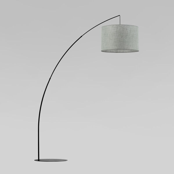 Напольный светильник с тканевым абажуром