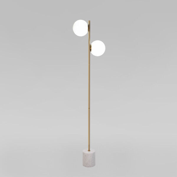 Напольный светильник со стеклянным плафоном 01158/2 латунь