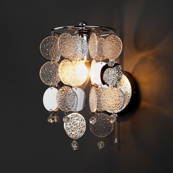 Настенный светильник с декором из фактурного стекла 334/1 (319/1)