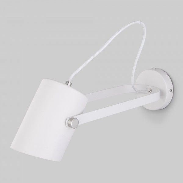 Настенный светильник с поворотным плафоном 20092/1 белый/сатин никель. Превью 5