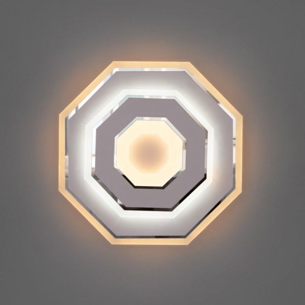Настенный светодиодный светильник 90184/1 белый/серебро