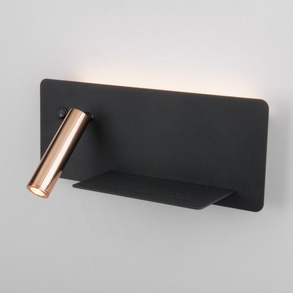 Настенный светодиодный светильник Fant R LED чёрный/золото MRL LED 1113