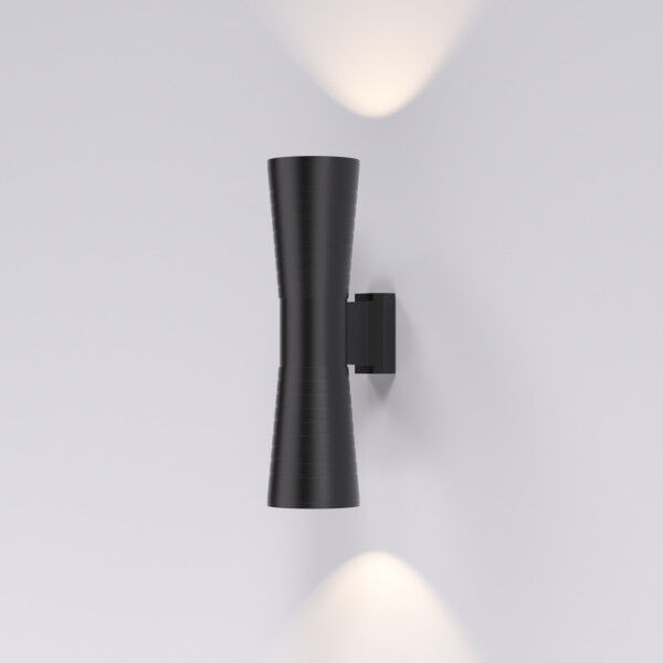 Настенный светодиодный светильник Tube double черный IP54
