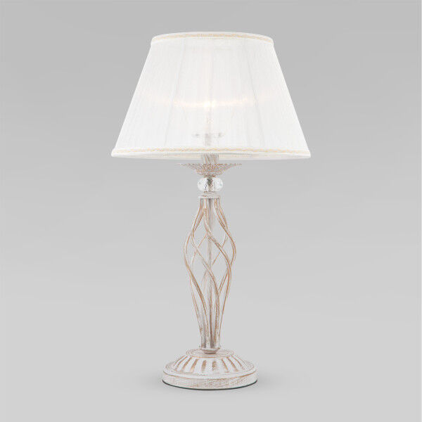 Настольная лампа 01002/1 белый с золотом