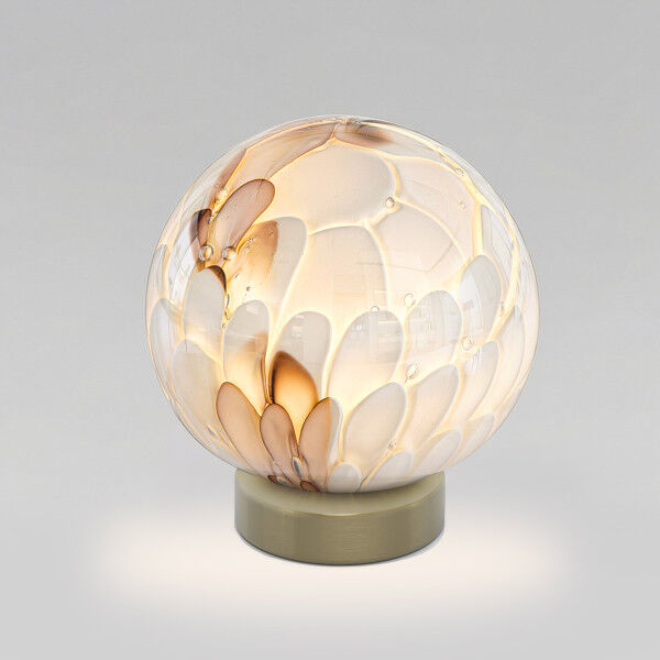 Настольная лампа со стеклянным плафоном ручной работы 1_102