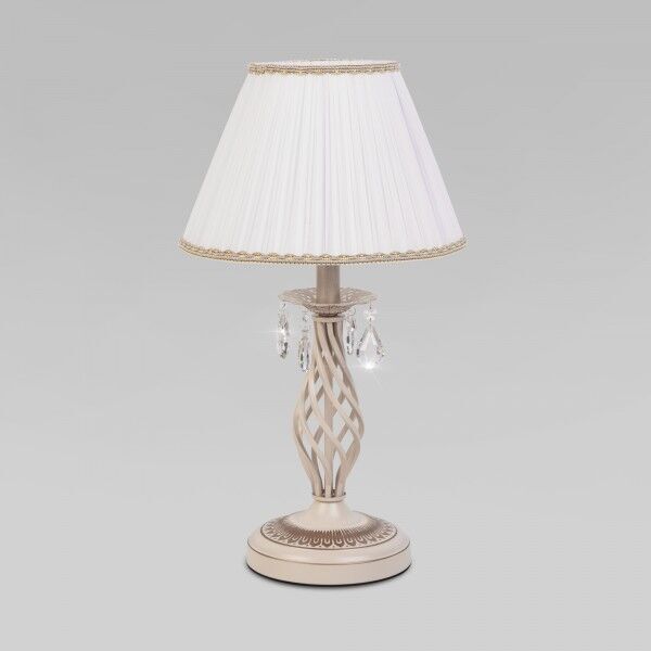 Настольная лампа в классическом стиле 10054/1 белый с золотом