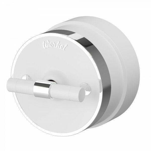 Переключатель/выключатель одноклавишный Vintage белый матовый/хром