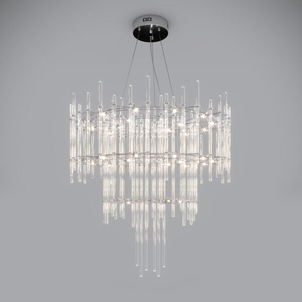 Подвесная светодиодная люстра с пультом управления и декором из акрила