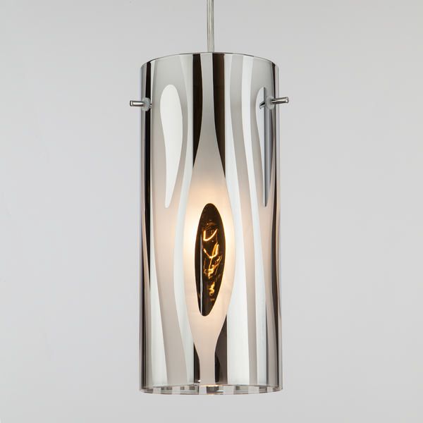 Подвесной светильник со стеклянным плафоном 1575/1 хром