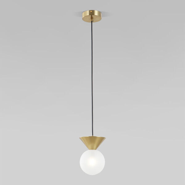 Подвесной светильник с фактурным плафоном 302004 латунь