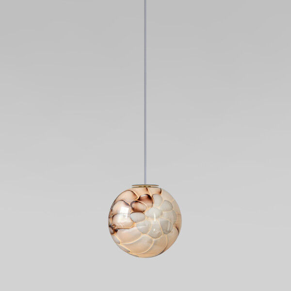 Подвесной светильник со стеклянным плафоном ручной работы