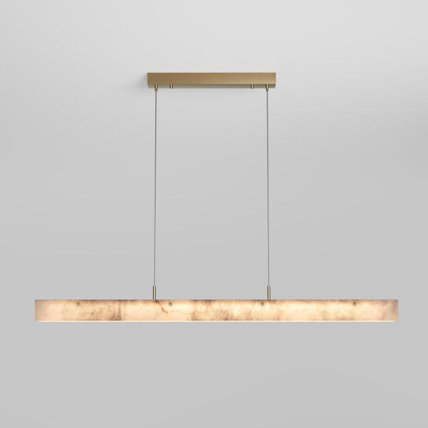 Подвесной светодиодный светильник из алебастра 604053 LED латунь/ алебастр