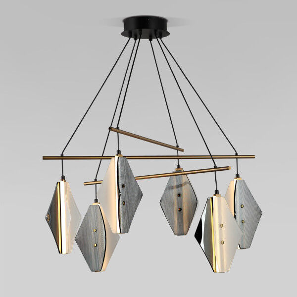 Подвесной светодиодный светильник со стеклянными плафонами