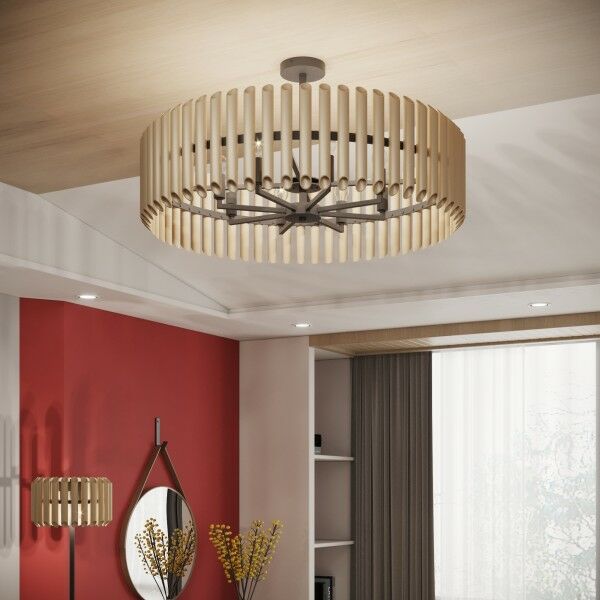 Потолочная люстра латунь/черный