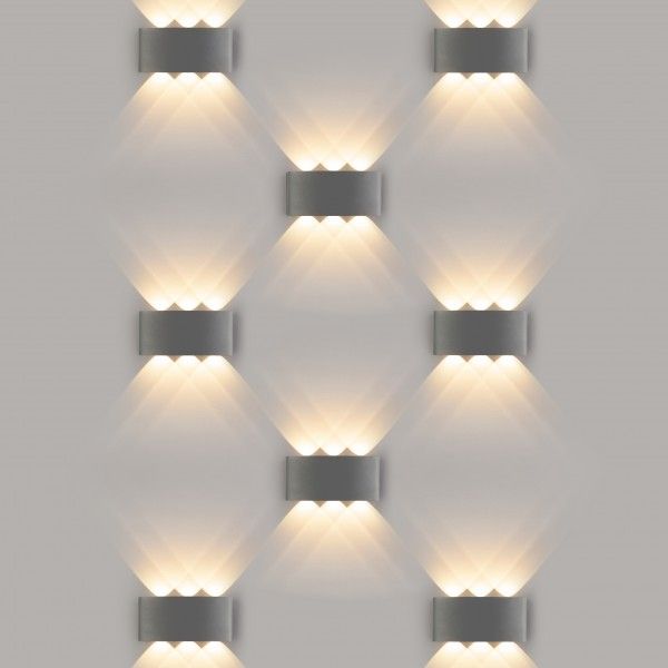 Пылевлагозащи<wbr>щенный светодиодный светильник Twinky Trio серый IP54 1551 Techno LED серый. Превью 4