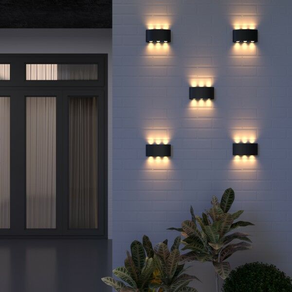 Пылевлагозащищенный светодиодный светильник Twinky Trio чёрный IP54 1551 Techno LED чёрный