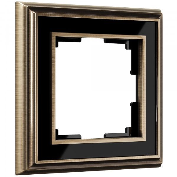 Рамка из металла на 1 пост Palacio бронза/черный WL17-Frame-01. Превью 1