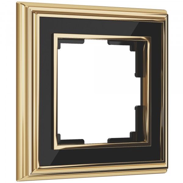 Рамка из металла на 1 пост Palacio золото/черный WL17-Frame-01