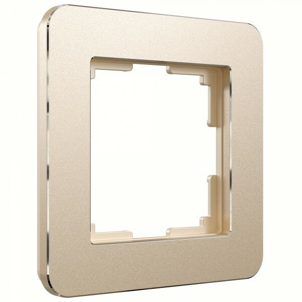 Рамка из металла на 1 пост Platinum шампань