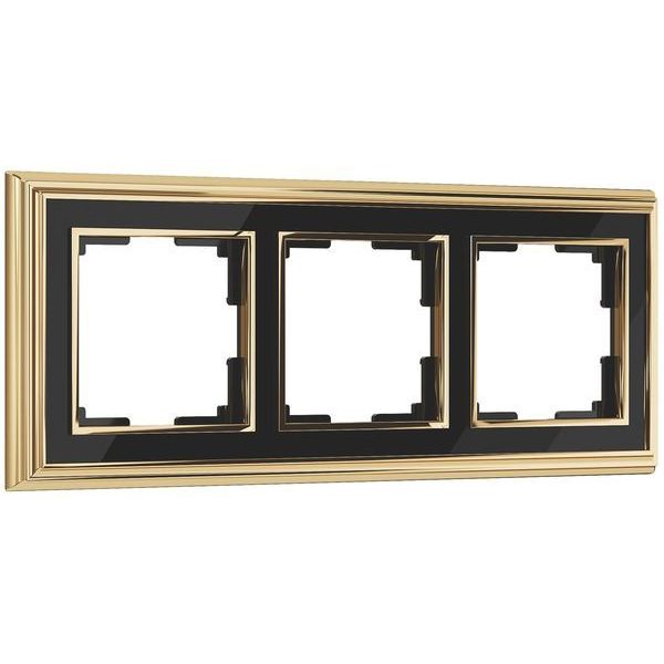 Рамка из металла на 3 поста Palacio золото/черный WL17-Frame-03. Превью 1