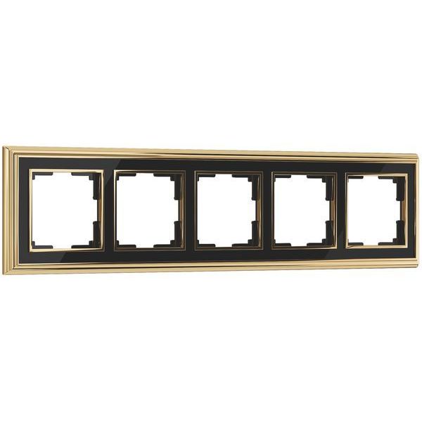 Рамка из металла на 5 постов Palacio золото/черный WL17-Frame-05. Превью 1