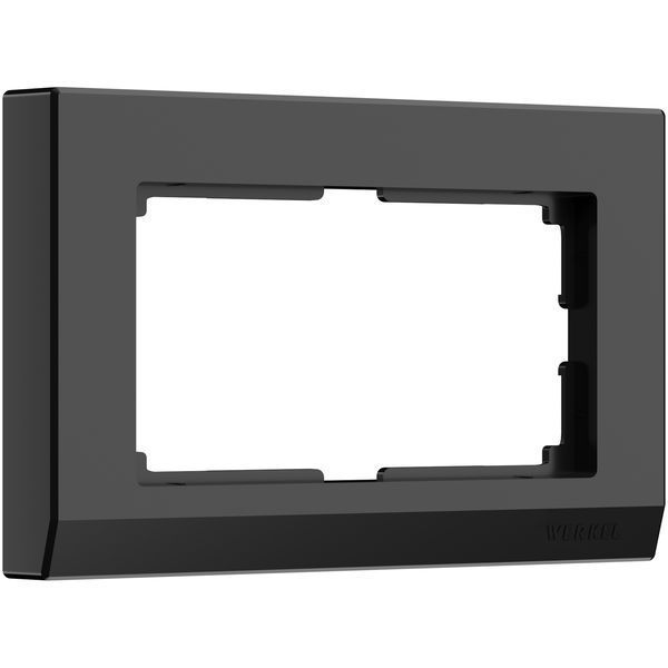 Рамка из пластика для двойной розетки Stark черный W0081808