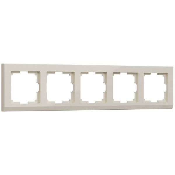 Рамка из пластика на 5 постов Stark слоновая кость