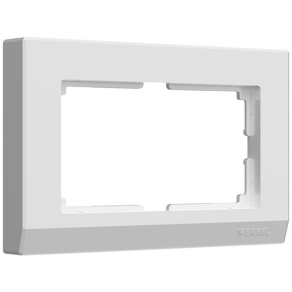 Рамка из поликарбоната для двойной розетки Stark белый