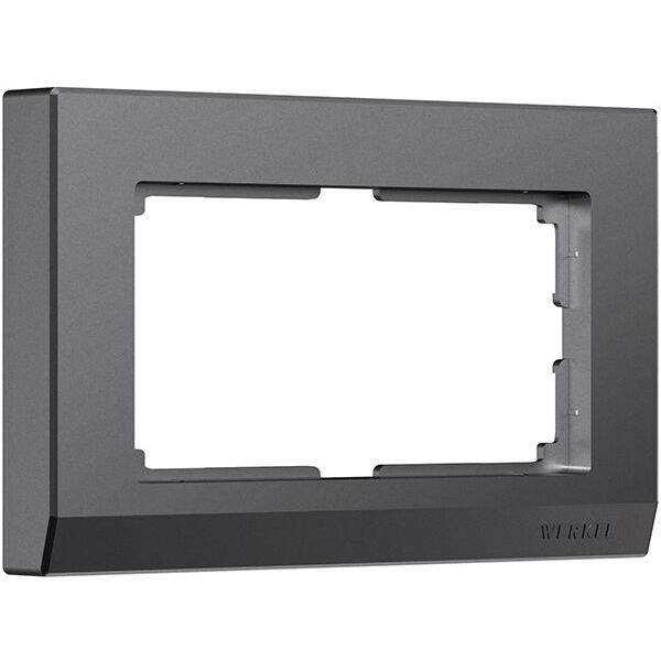 Рамка из поликарбоната для двойной розетки Stark графит матовый W0081864