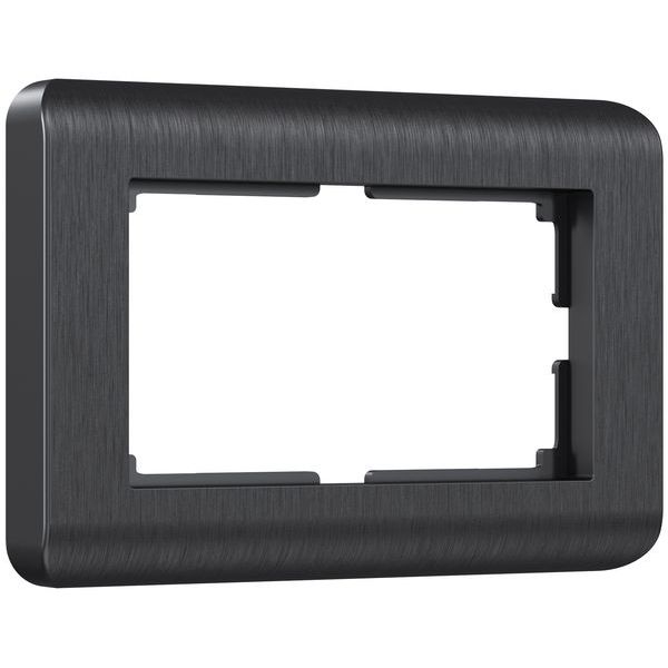 Рамка из поликарбоната для двойной розетки Stream графит